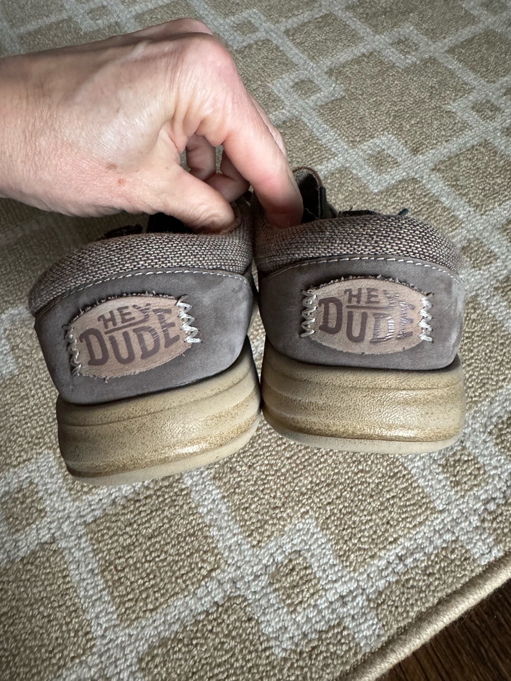 Hey Dude Paul Y Classic Slip On Casual Shoes Brown Tan Kids Size 3 - Picture 8 of 14
